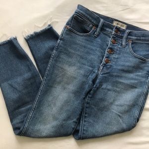 Madewell light wash skinny jeans